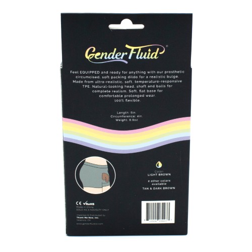 Gender Fluid 5 inch Soft Packer Light Brown