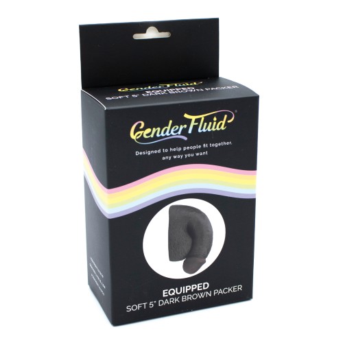 Gender Fluid 5" Equipped Soft Packer - Dark Brown