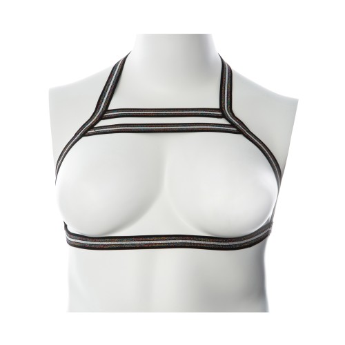 Gender Fluid Silver Lining Harness XL-XXXL Black Silver