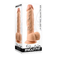 Evolved Dildo Realista de 8 Pulgadas con Testículos Claro