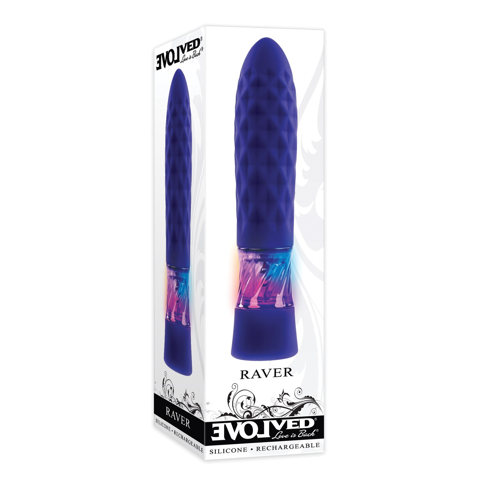 Bullet Vibrador Evolved Raver Luz Púrpura