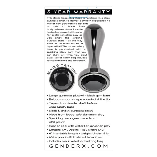 Gender X Black Pearl Plug Black