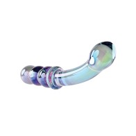 Gender X Lustrous Galaxy Wand Dual Ended Glass Massager Green