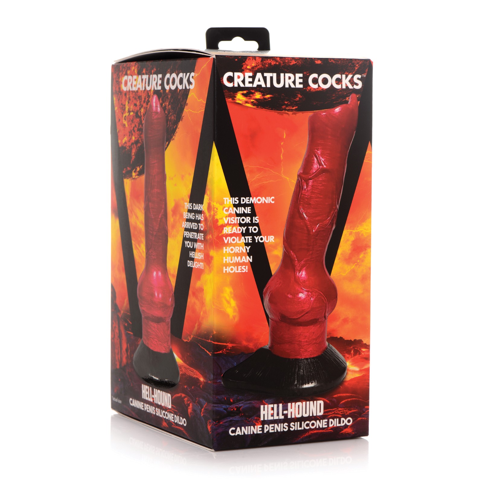 Dildo de Silicona Creature Cocks Hell-Hound Rojo/Negro - Juegos Aventureros