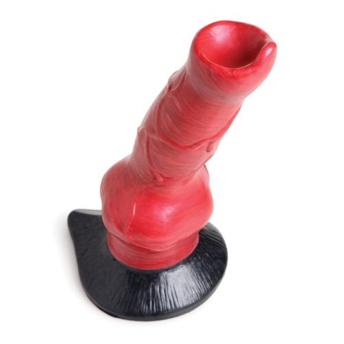 Dildo de Silicona Creature Cocks Hell-Hound Rojo/Negro - Juegos Aventureros