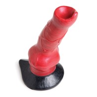 Dildo de Silicona Creature Cocks Hell-Hound Rojo/Negro - Juegos Aventureros