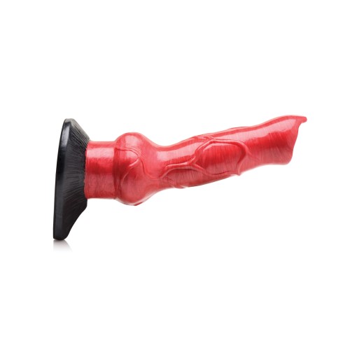 Dildo de Silicona Creature Cocks Hell-Hound Rojo/Negro - Juegos Aventureros