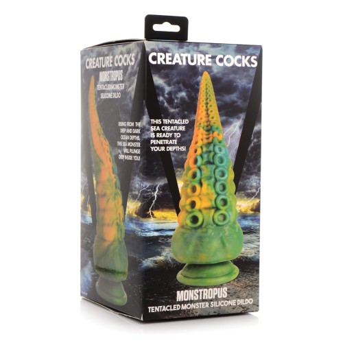 Creature Cocks Monstropus Tentacled Monster Dildo Green Yellow