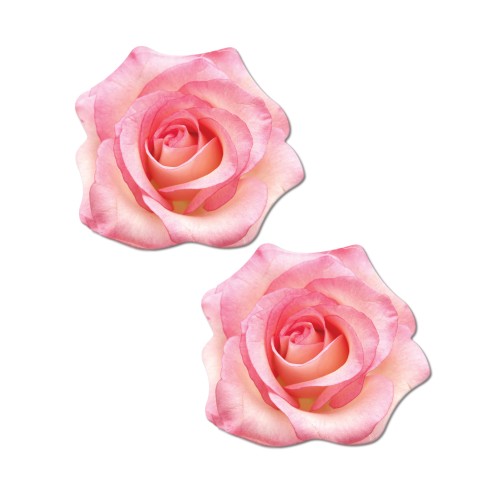 Pastease Velvet Blooming Rose Nipple Covers Pink