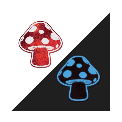 Pastease Shiny Glow in the Dark Red Shroom Pasties