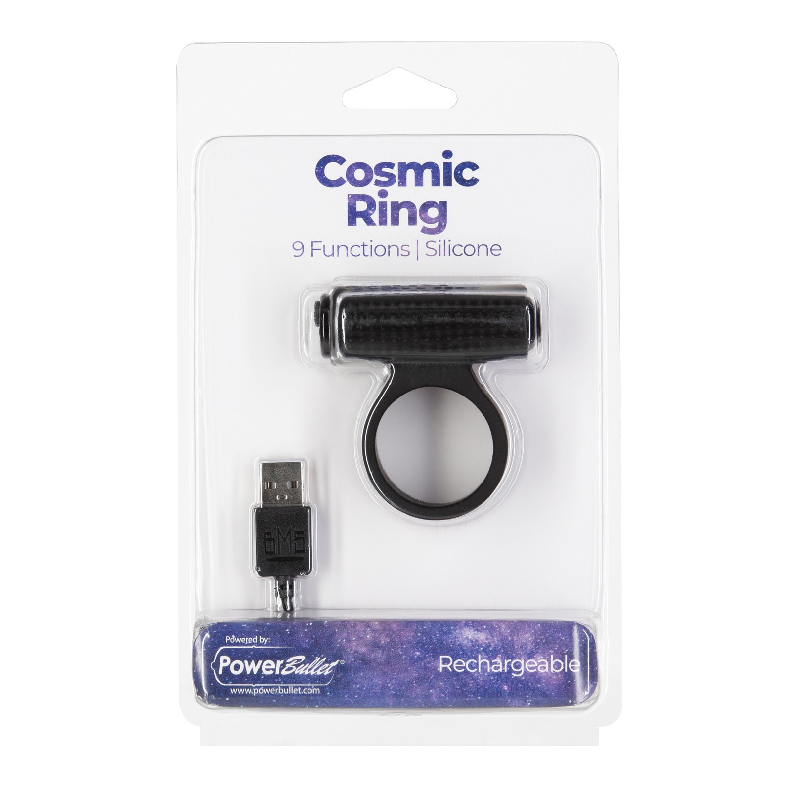 Cosmic Cock Ring with Rechargeable Bullet - Powerful Pleasure