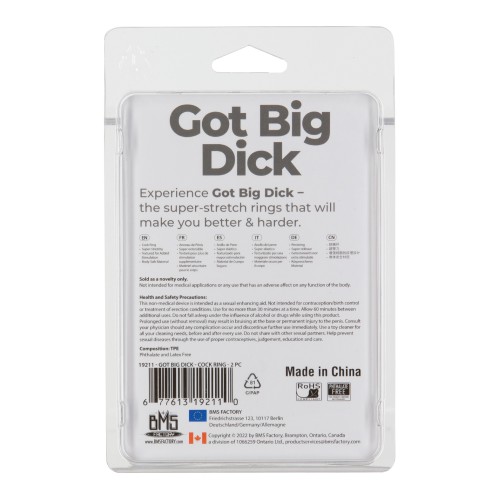 Got Big Dick Pack de 2 Anillos Penianos Negros