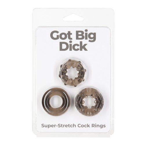 Paquete de 3 Anillos para el Pene Got Big Dick