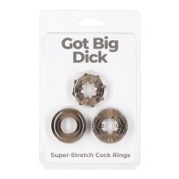 Paquete de 3 Anillos para el Pene Got Big Dick