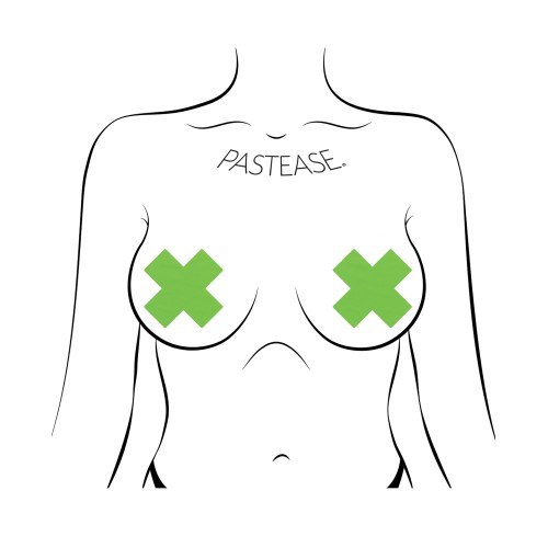 Pastease Basic Plus X Nipple Pasties Neon Green