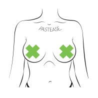 Pastease Basic Plus X Nipple Pasties Neon Green