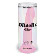 Love to Love Curved Dildo Glitter Pink