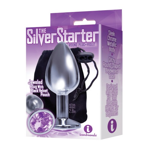 The 9's Bejeweled Stainless Steel Plug Violet