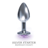 The 9's Bejeweled Stainless Steel Plug Violet