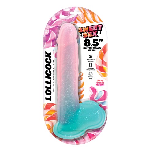 Dildo LOLLICOCK de Algodón de Azúcar Sweet Sex de 8.5" - Multicolor