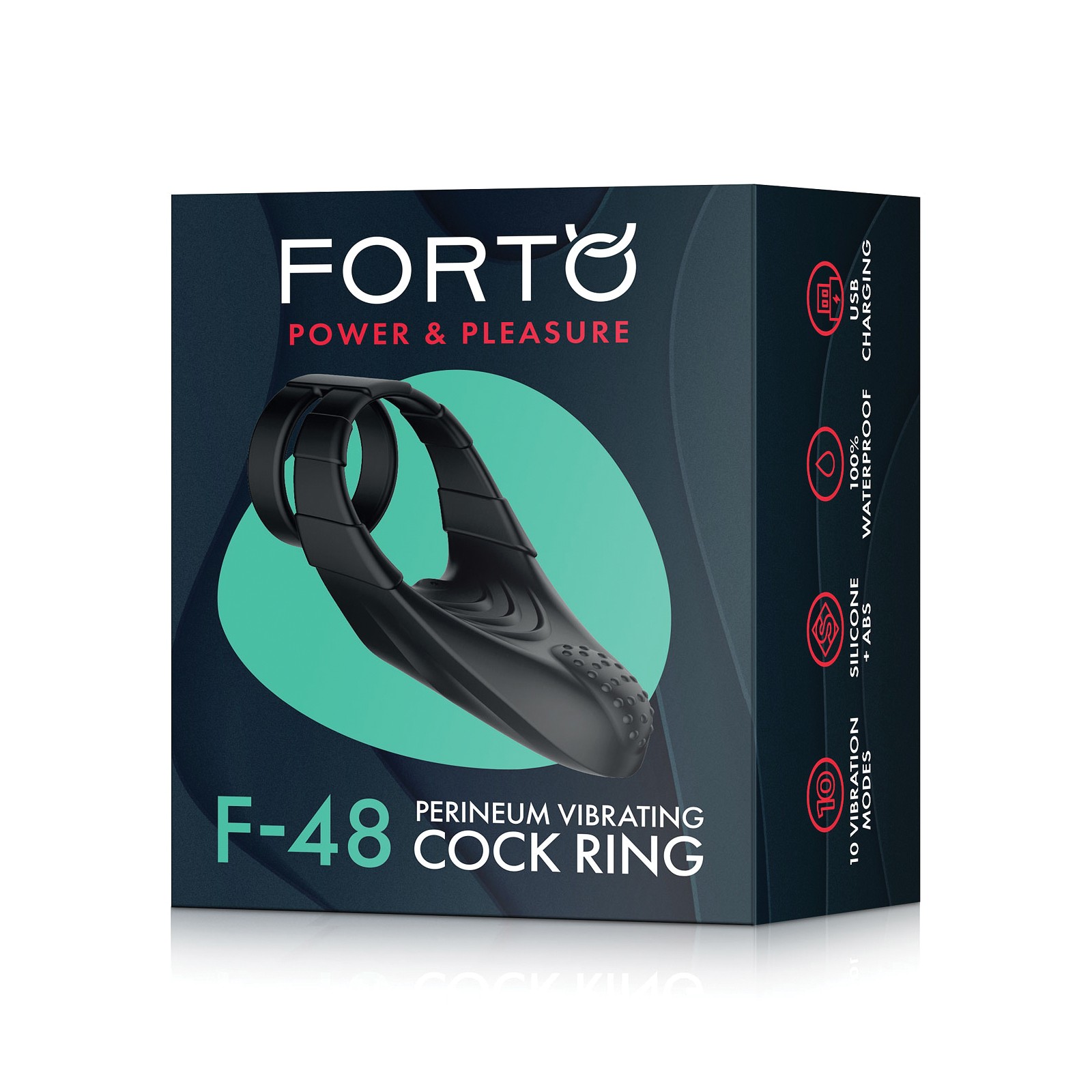 Forto F-48 Perineum Double C-Ring - Black