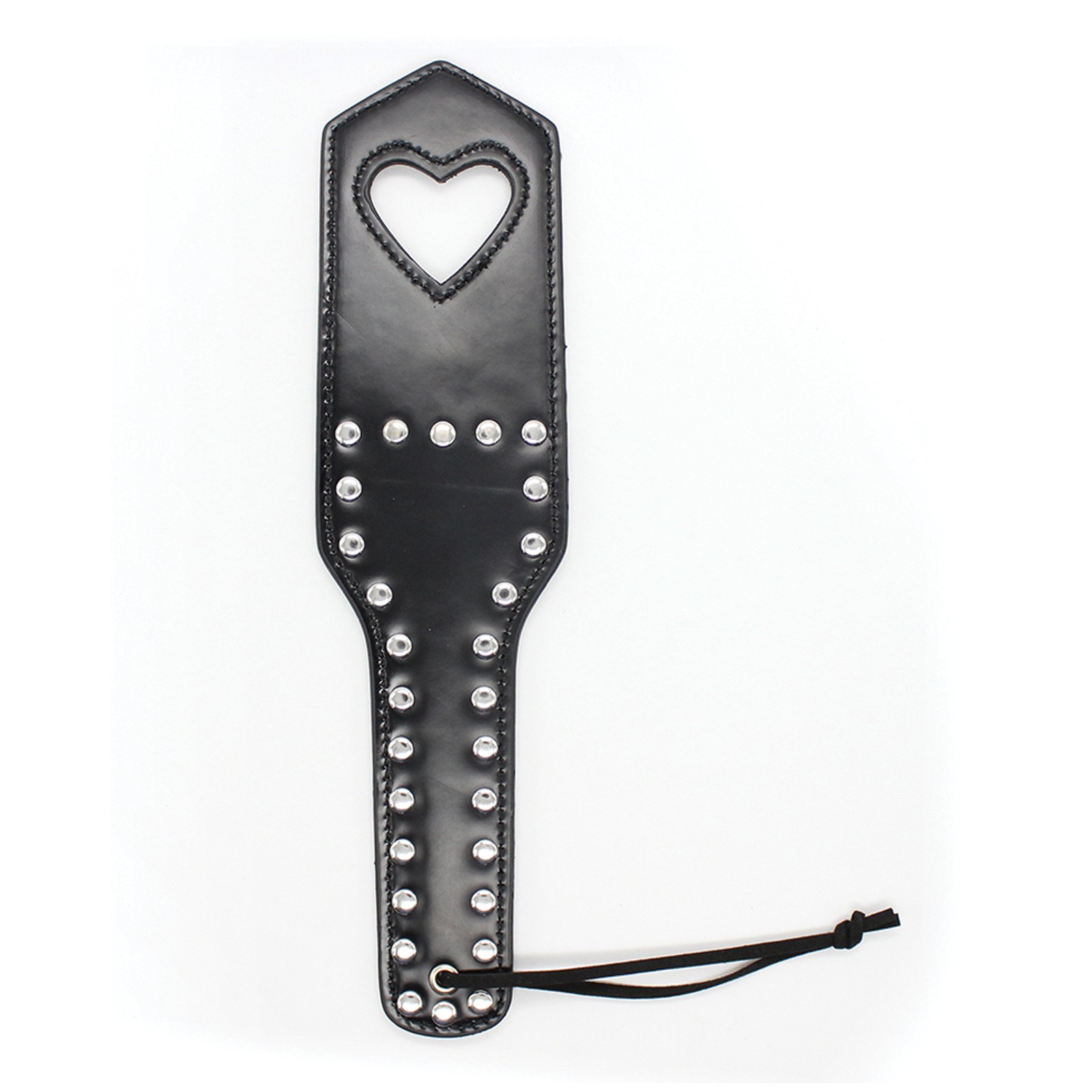 Plesur Cut-Out Heart Studs Paddle Black