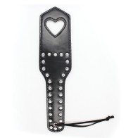 Plesur Cut-Out Heart Studs Paddle Black