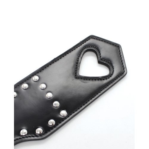 Plesur Cut-Out Heart Studs Paddle Black