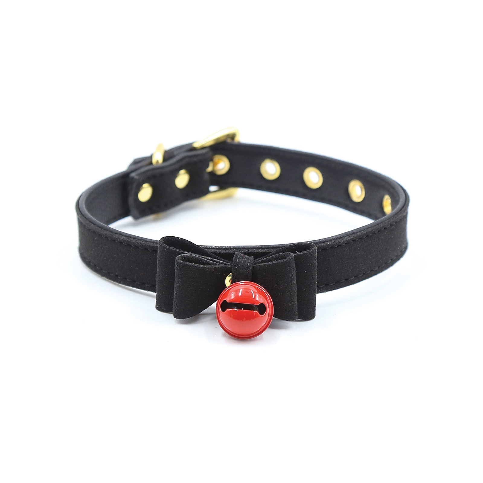 Collar de Gato con Campana y Lazo - Negro