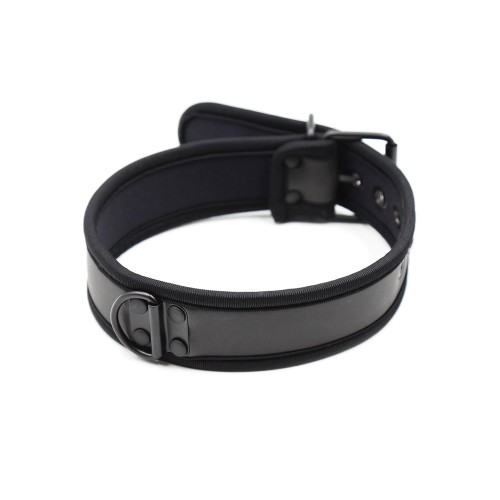 Collar de Neopreno Negro Plesur para Perro con Anillo en D