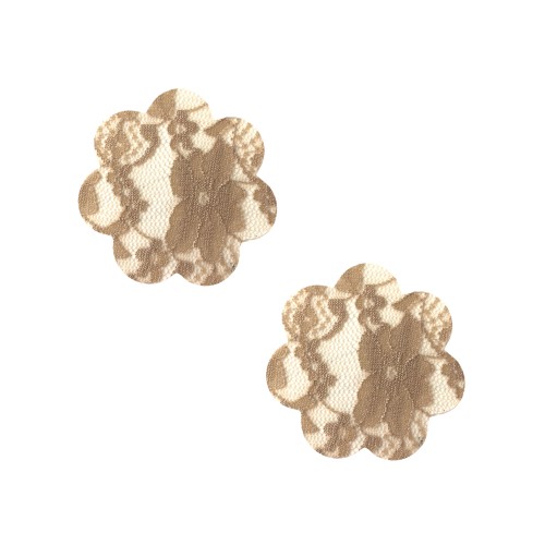 Neva Nude Lace Petal Flower Pasties in Nude