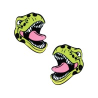 Neva Nude Black Light Dinosaur Pasties Green O/S