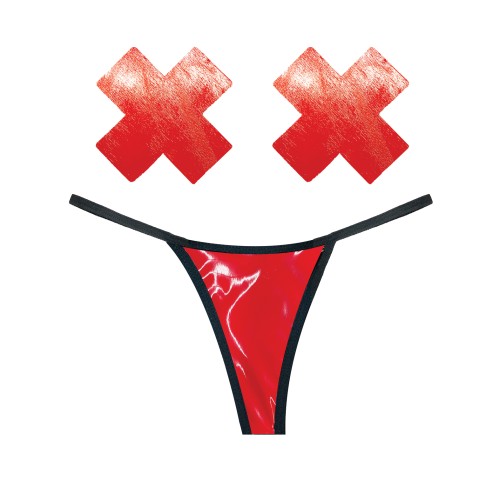 Neva Nude Naughty Knix Red G-String for Bold Women