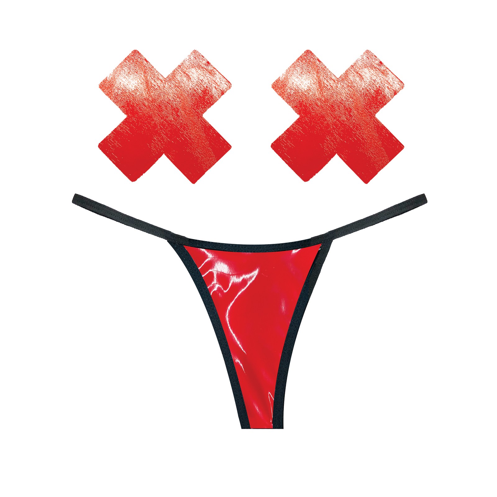 Neva Nude Naughty Knix Red G-String for Bold Women