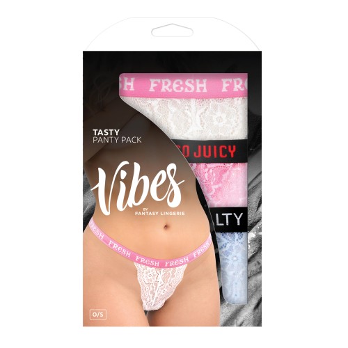 Pack de 3 Tangas Vibes Tasty Colores Variados