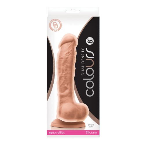 Dildo de Densidad Dual 8 Pulgadas Colores Blanco