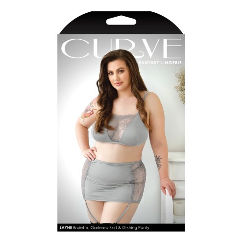 Brassiere de Encaje Curve Layne con Falda de Suspensorio