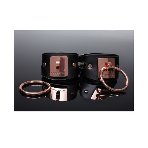 Adjustable Black/Rose Gold Handcuffs for Ultimate Pleasure