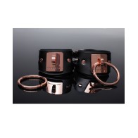 Adjustable Black/Rose Gold Handcuffs for Ultimate Pleasure