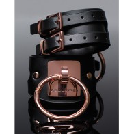 Adjustable Black/Rose Gold Handcuffs for Ultimate Pleasure