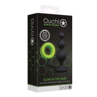 Shots Ouch Glow in the Dark Butt Plug with Cock Ring