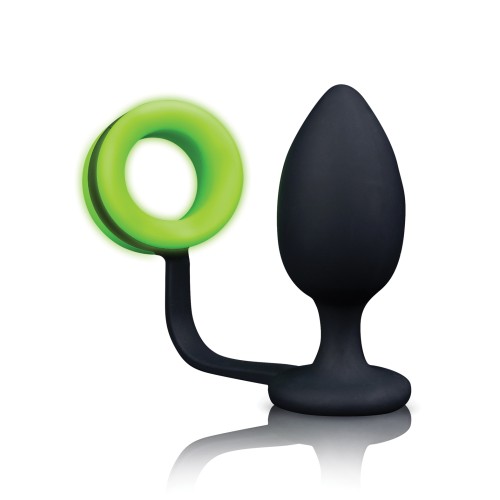 Ouch Glow in the Dark Butt Plug with Cock Ring