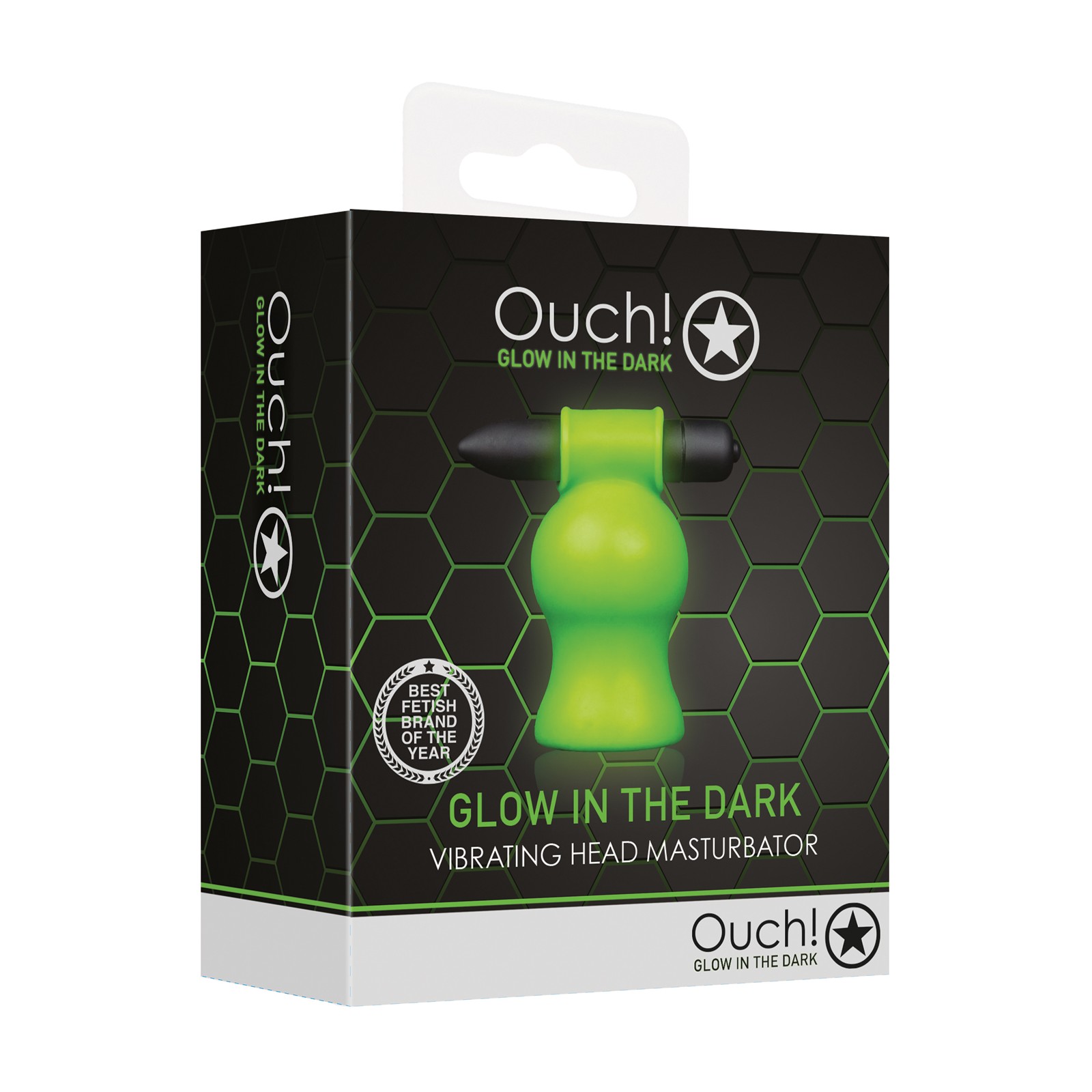 Ouch Glow In The Dark Vibrating Head Masturbator