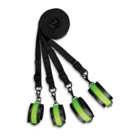 Glow in the Dark Bed Restraint Kit for Fun Bondage