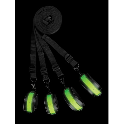 Glow in the Dark Bed Restraint Kit for Fun Bondage