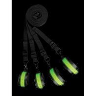 Glow in the Dark Bed Restraint Kit for Fun Bondage