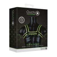 Shots Ouch Glow in the Dark Bulldog Chest Harness - S/M