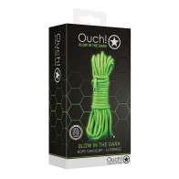 Cuerda de Bondage Ouch que Brilla en la Oscuridad 10m