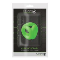 Ouch! Glow in the Dark Cock Ring and Ball Strap