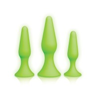 Shots Ouch Glow in the Dark Butt Plug Set